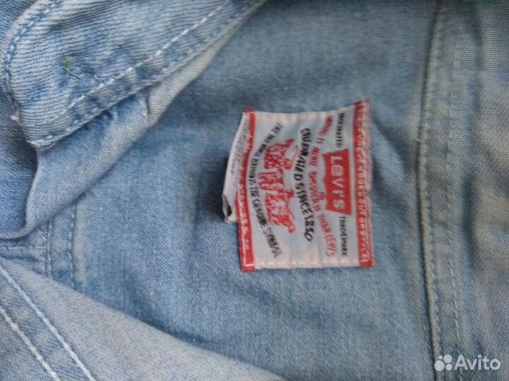 Джинсовая рубашка levis мужская