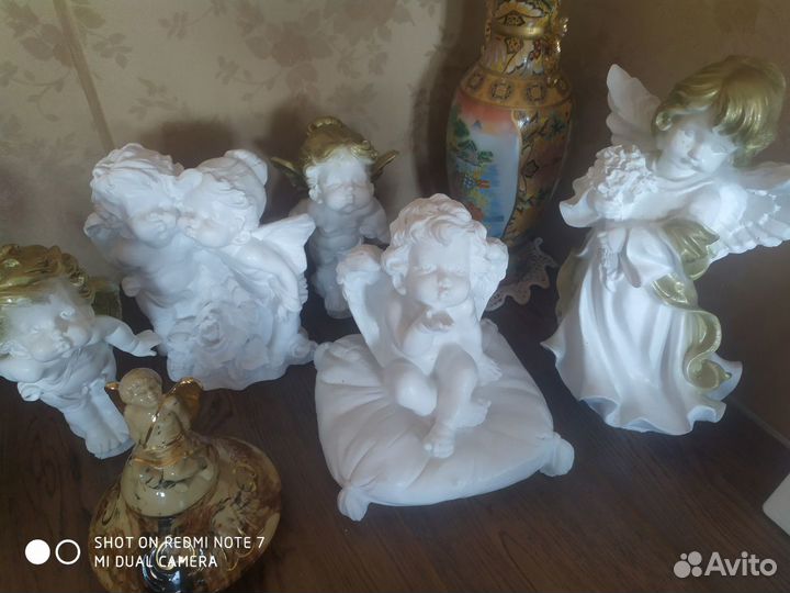 Ангелы статуэтки скульптуры. Фигуры в сад