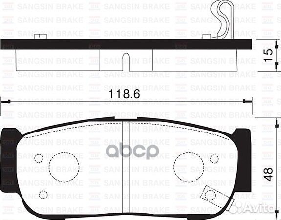 Колодки тормозные дисковые SP1178 Sangsin brake