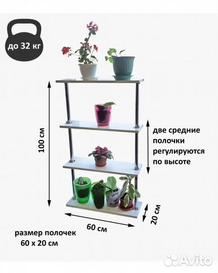 Подставка для цветов на подоконник бу