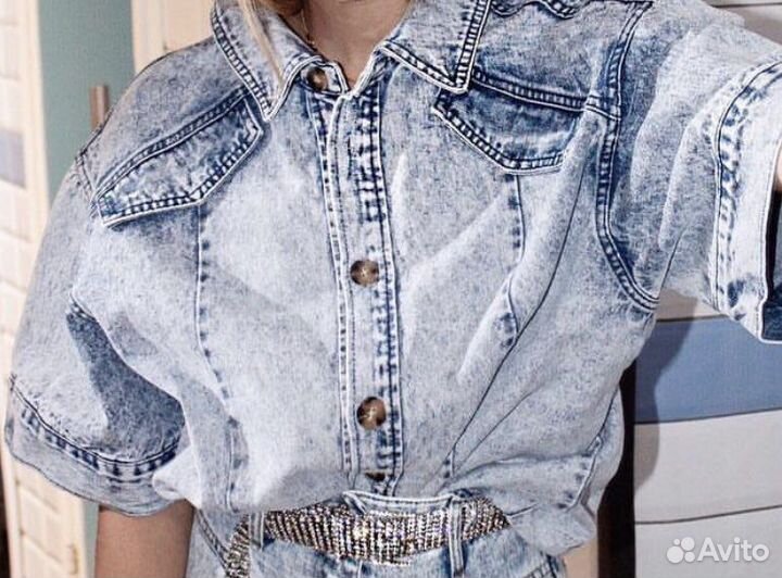 Рубашка джинсовая