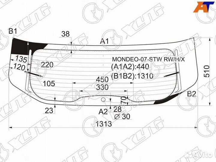 Стекло заднее Ford Mondeo 4 рестайлинг