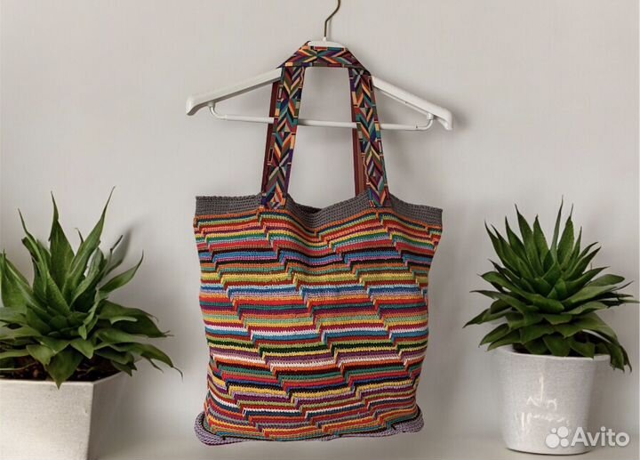 Сумка шоппер вязаная