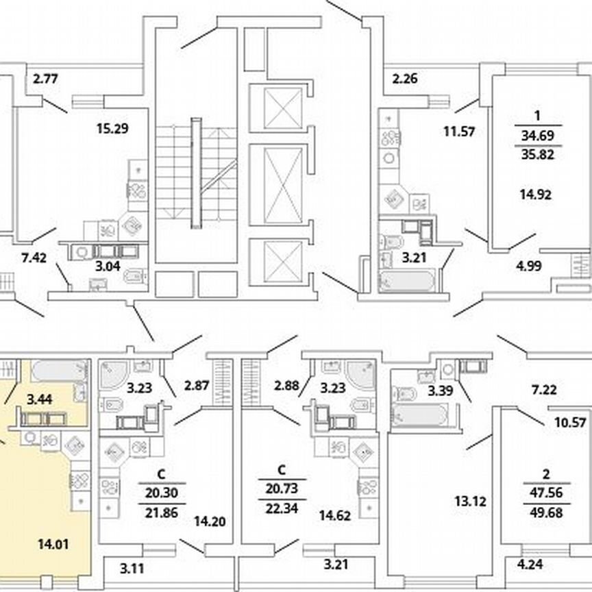 1-к. квартира, 38,6 м², 19/19 эт.