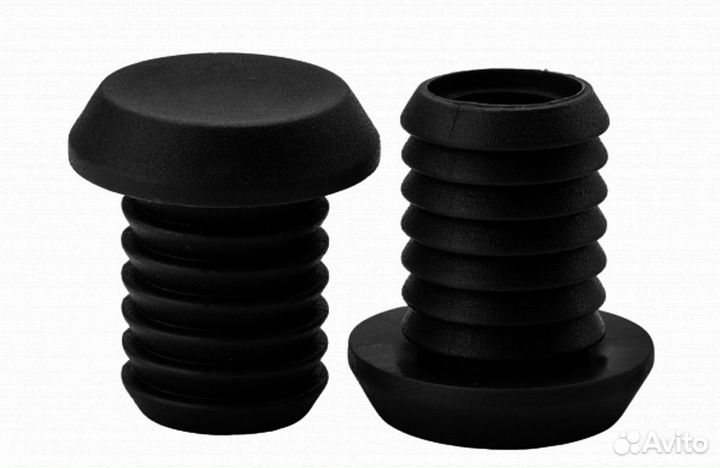 Заглушки руля B017 Black (комплект) 19,8мм (19+мм)