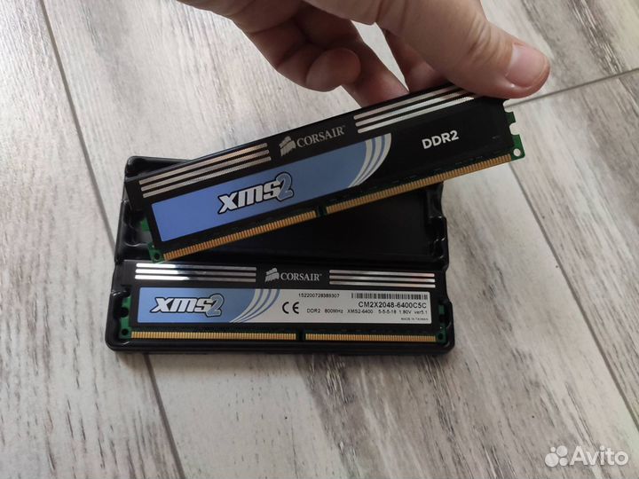 Оперативная память озу DDR2 Corsair XMS2 2 гб