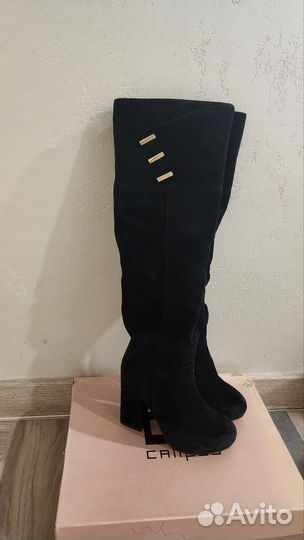 Сапоги зимние calipso, натур замша 35 размер