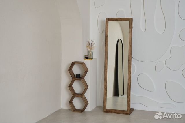 Напольное зеркало Fusion из массива дерева
