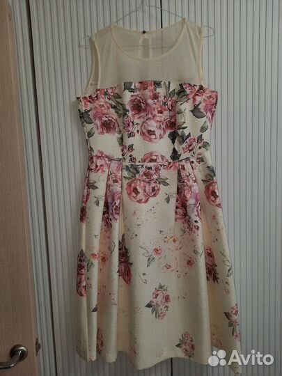 Incity платье цветочное плотное 46-48