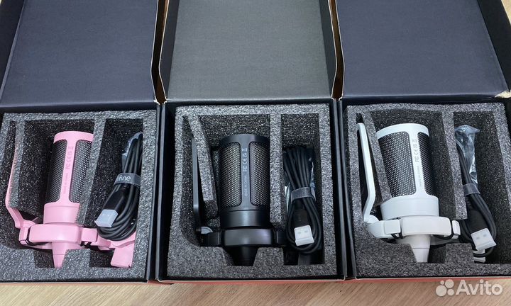 Новый Микрофон fifine ampligame a6v черн/бел/розов