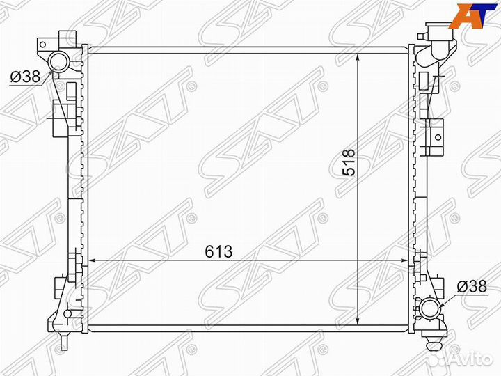 Радиатор chrysler voyager/dodge caravan/VW routan