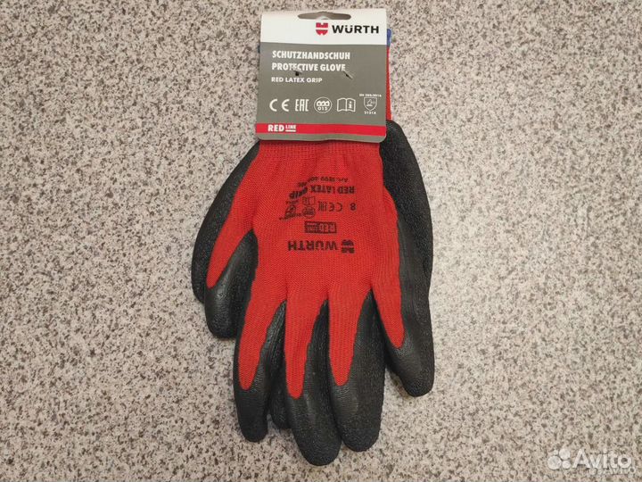 Перчатки рабочие Wurth 8 размер латекс