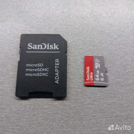 Карта памяти MicroSD 64gb ScanDisk (новая)