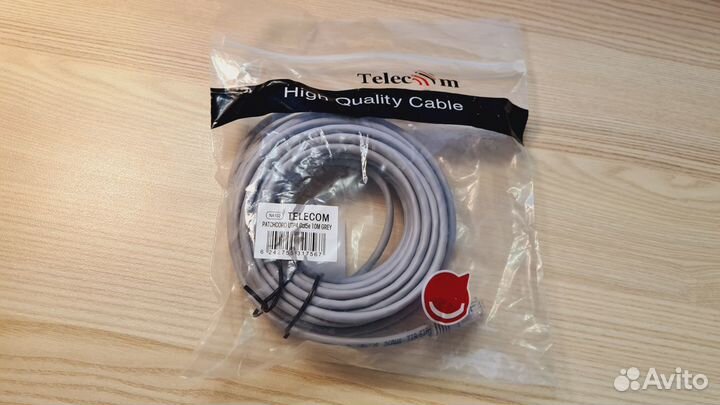 Новый Патч-корд RJ-45 UTP4 кат. 5e, 10м