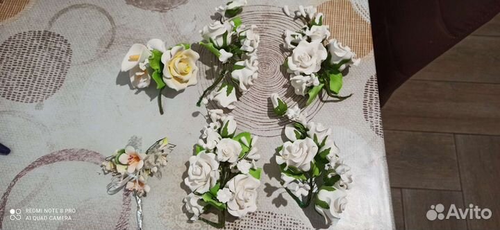 Белые розы на торт