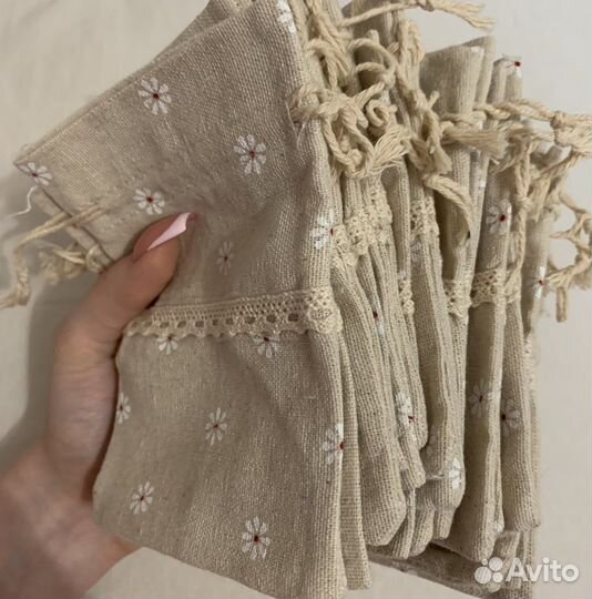 Льняные мешочки 13,5x10