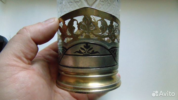 Подстаканник из серебра 875-й пробы, вес 82 гр