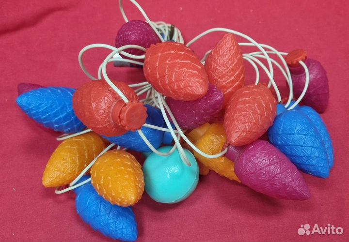 Елочная гирлянда СССР. Шишки. Рабочая