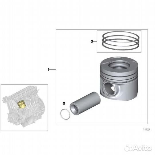 Поршень BMW (Mahle) +0,25