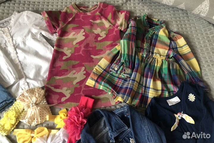 Вещи пакетом 74-80 для девочки