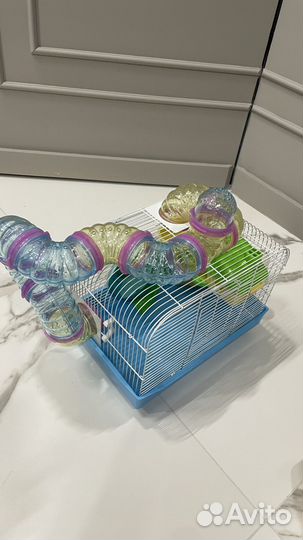 Клетка для хомяка с трубами