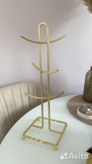Подставка для кружек золото