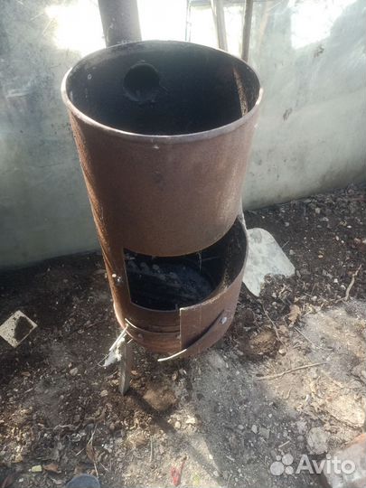 Печь буржуйка из газового баллона