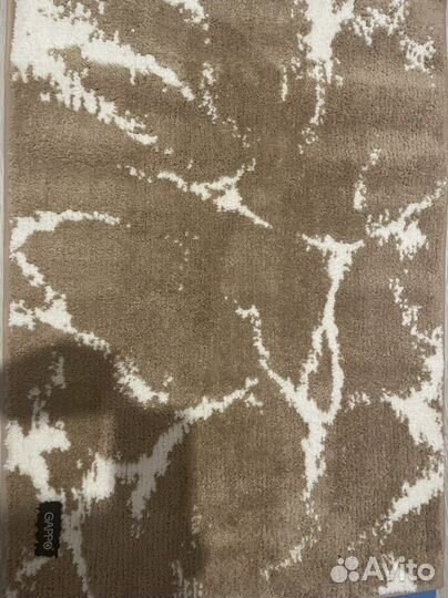 Коврик в ванную комнату gappo бежевый и серый