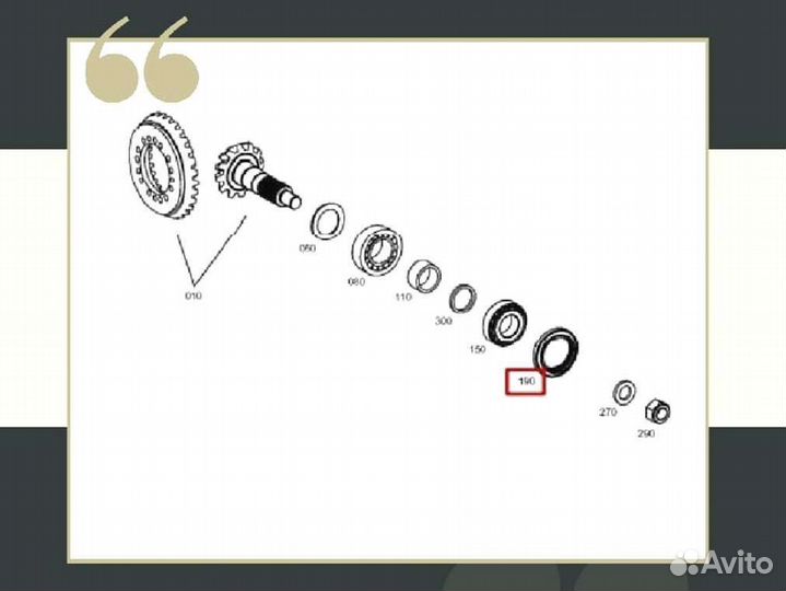 Сальник хвостовика дифференциала ZF