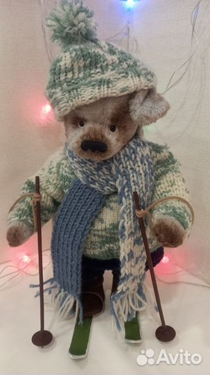 Мягкая игрушка в стиле Тедди. Тишка лыжник