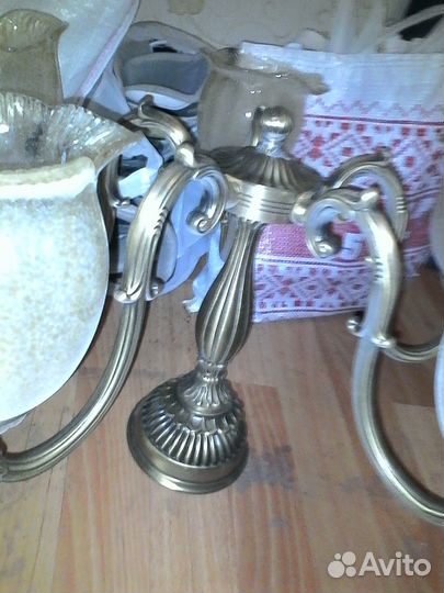 Люстра латунная