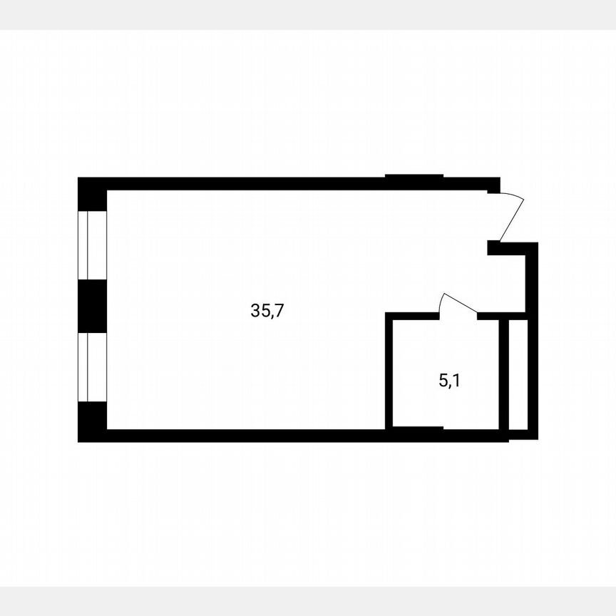 1-к. апартаменты, 40,8 м², 4/14 эт.