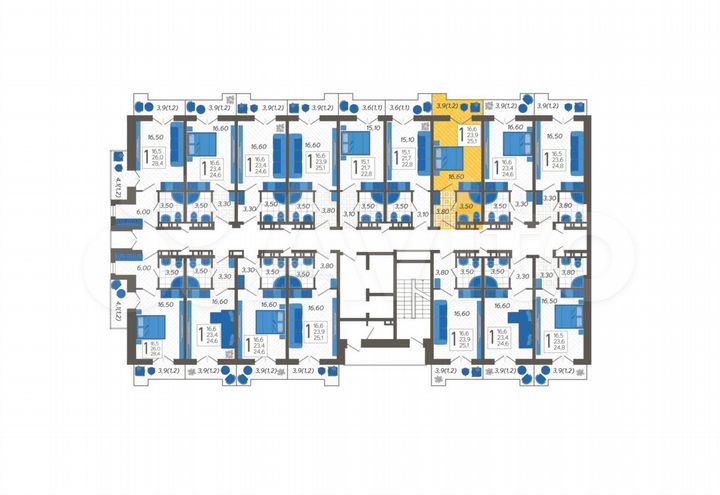Апартаменты-студия, 25,1 м², 9/12 эт.