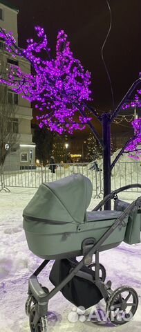 Коляска 2 в 1 эко кожа roan bloom