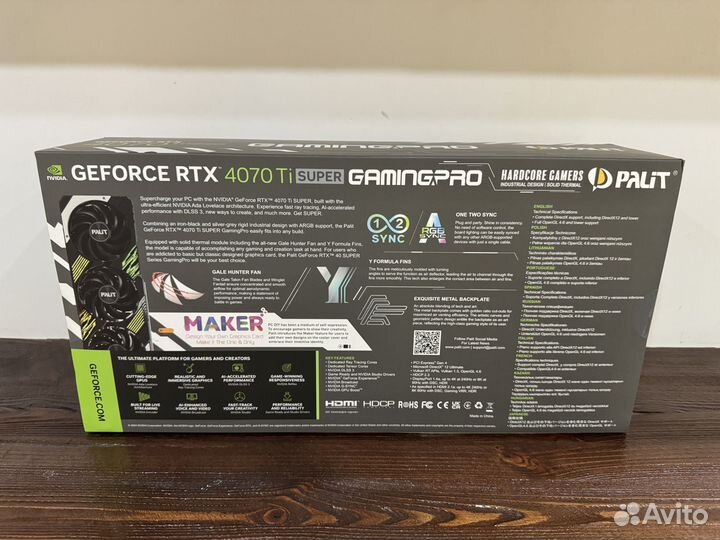 Видеокарта Palit RTX4070Ti Super Gamingpro OC 16GB