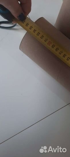 Тубус картонный с жестяной крышкой, 92*350 мм