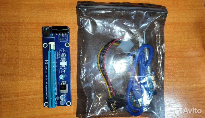 Райзер pci-e 6pin, molex