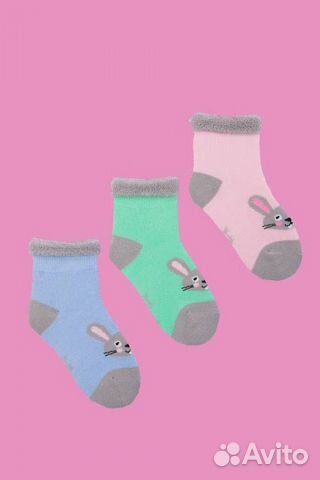 Носки Кролик детские плюш р.18-20 (новые)