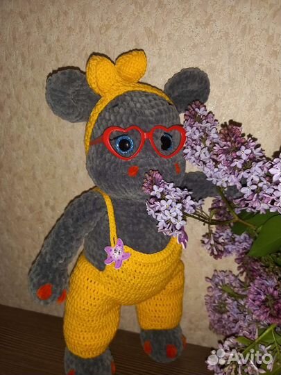 Мягкая игрушка Бегемот Боня