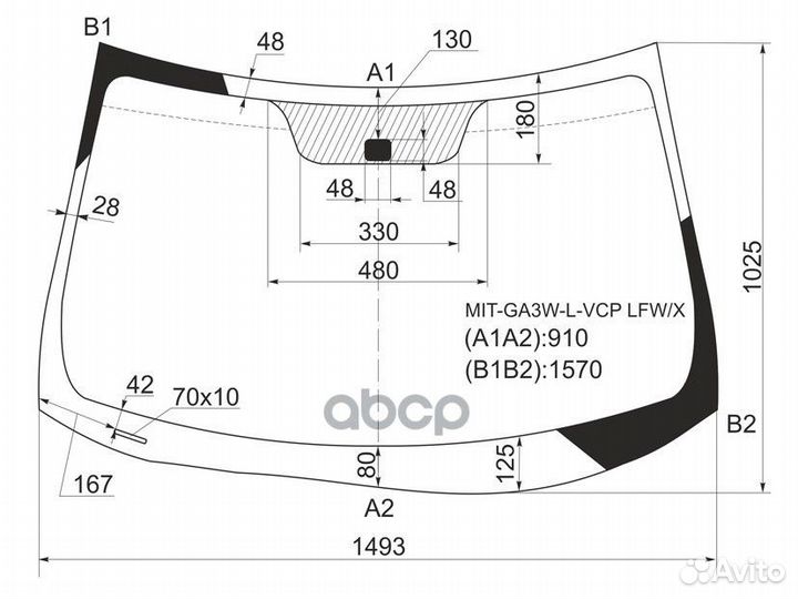 Стекло лобовое mitsubishi ASX GA#W 10/citroen
