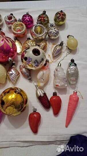 Елочные игрушки СССР советские редкие из стекла