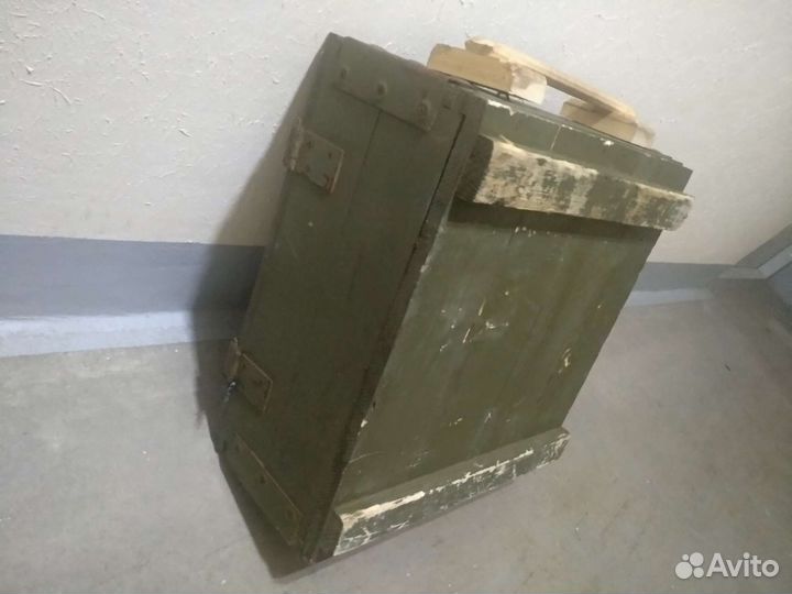 Ящик военный армейский деревянный зелёный 53х50х24