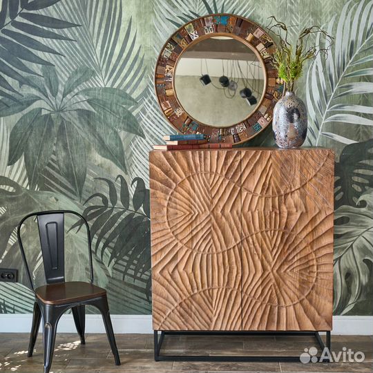 Комод деревянный светлый лофт