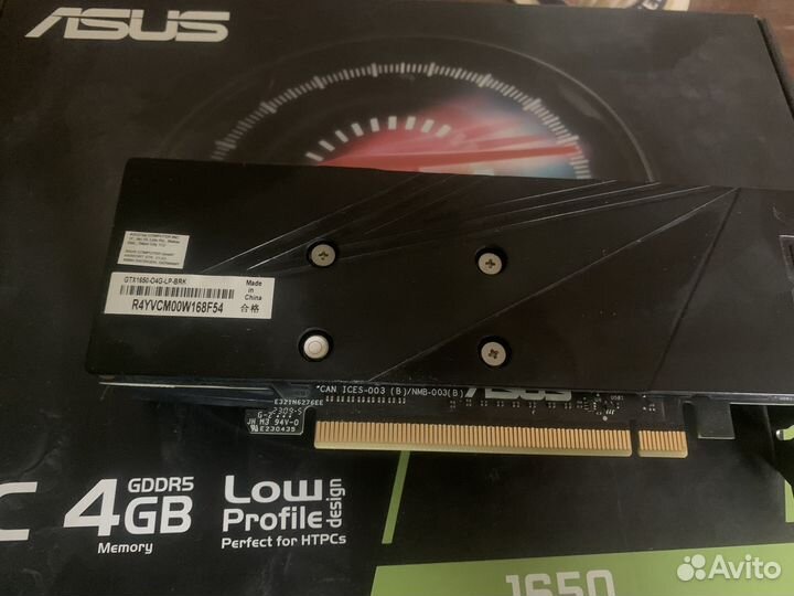 Видеокарта asus nvidia GeForce GTX 1650 LP OC