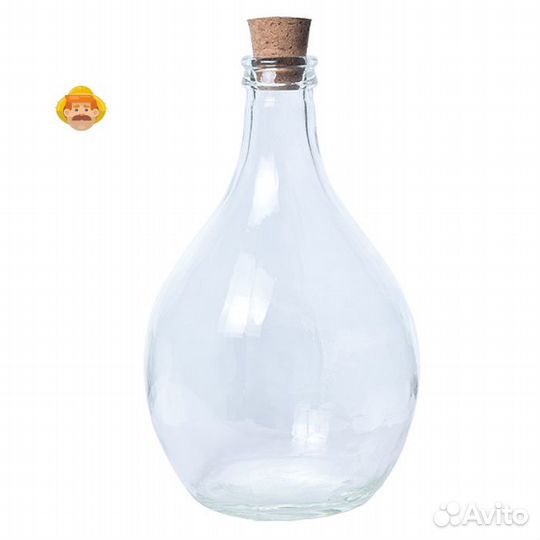 Бутыль 5 л дамижана с пробкой