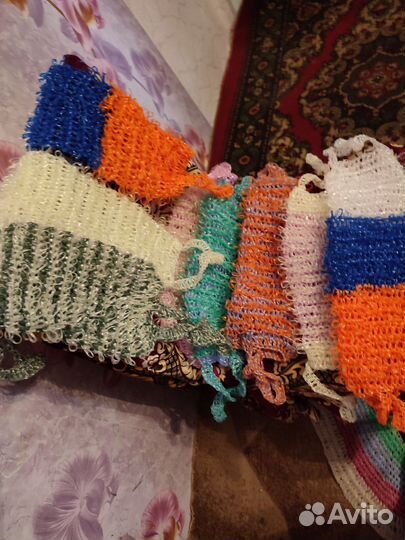 Мочалки ручной вязки