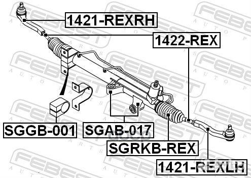 Наконечник рулевой тяги лев 1421rexlh Febest