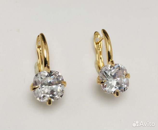 Серьги позолоченные