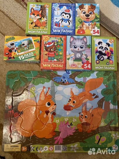 Развивающие игры и пазлы djeco, janod, elc