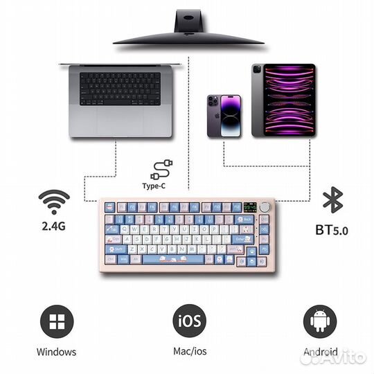 База для сборки механической клавиатуры Xj80